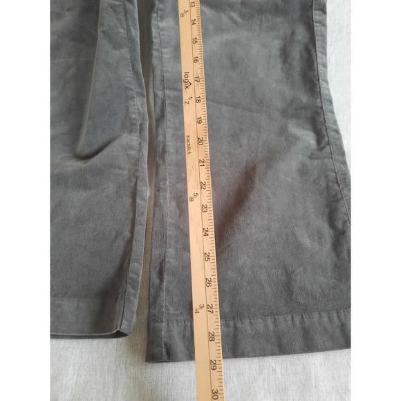 Democracy "Ab" Solution Corduroy Pants Women 12 Charcoal Gray Wide Flare Bootcut - Picture 3 of 9
